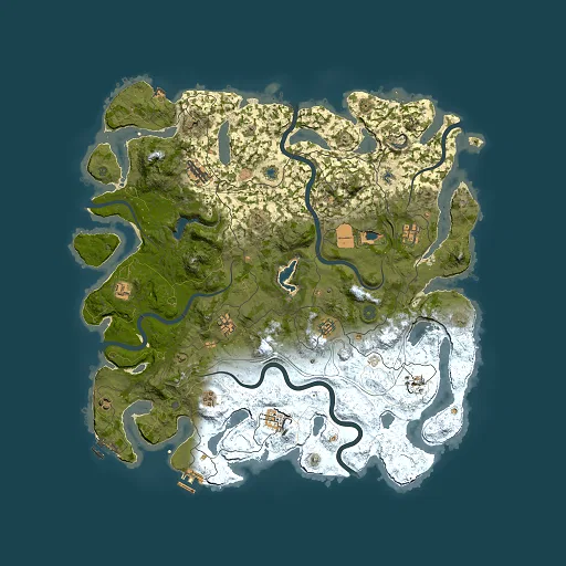 Rust map seed 3028, 4750x4750m top-down preview