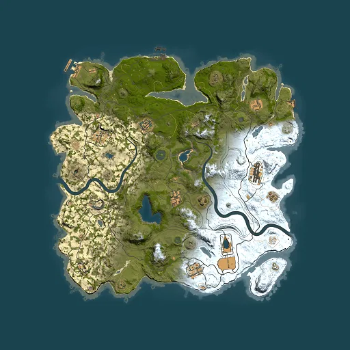 Rust map seed 4643, 4000x4000m top-down preview