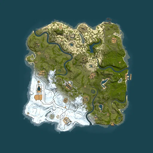 Rust map seed 2078613758, 4000x4000m top-down preview