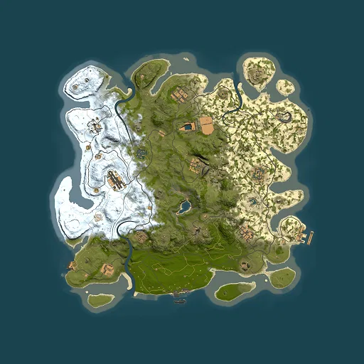 Rust map seed 1337, 4000x4000m top-down preview