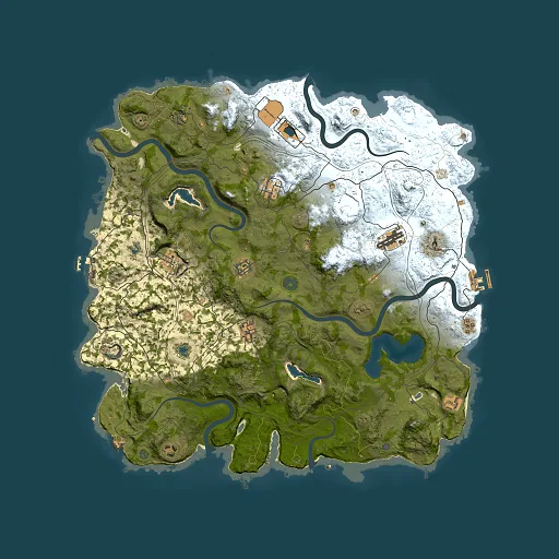 Rust map seed 993795402, 4500x4500m top-down preview