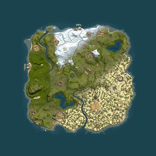 Rust map seed 1648936122, 3750x3750m top-down preview