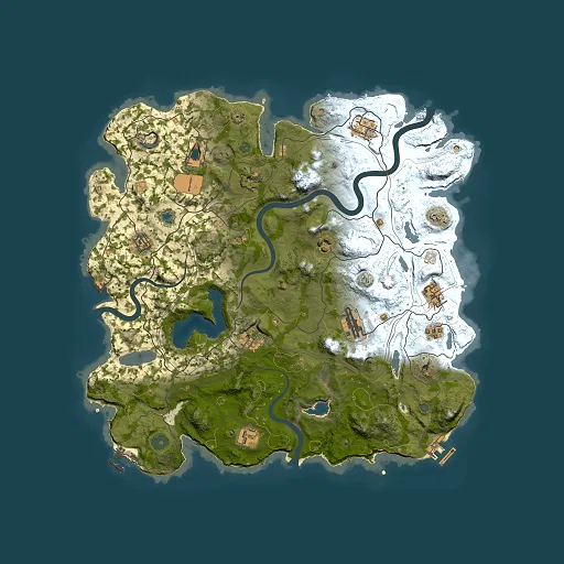 Rust map seed 3532, 4000x4000m top-down preview