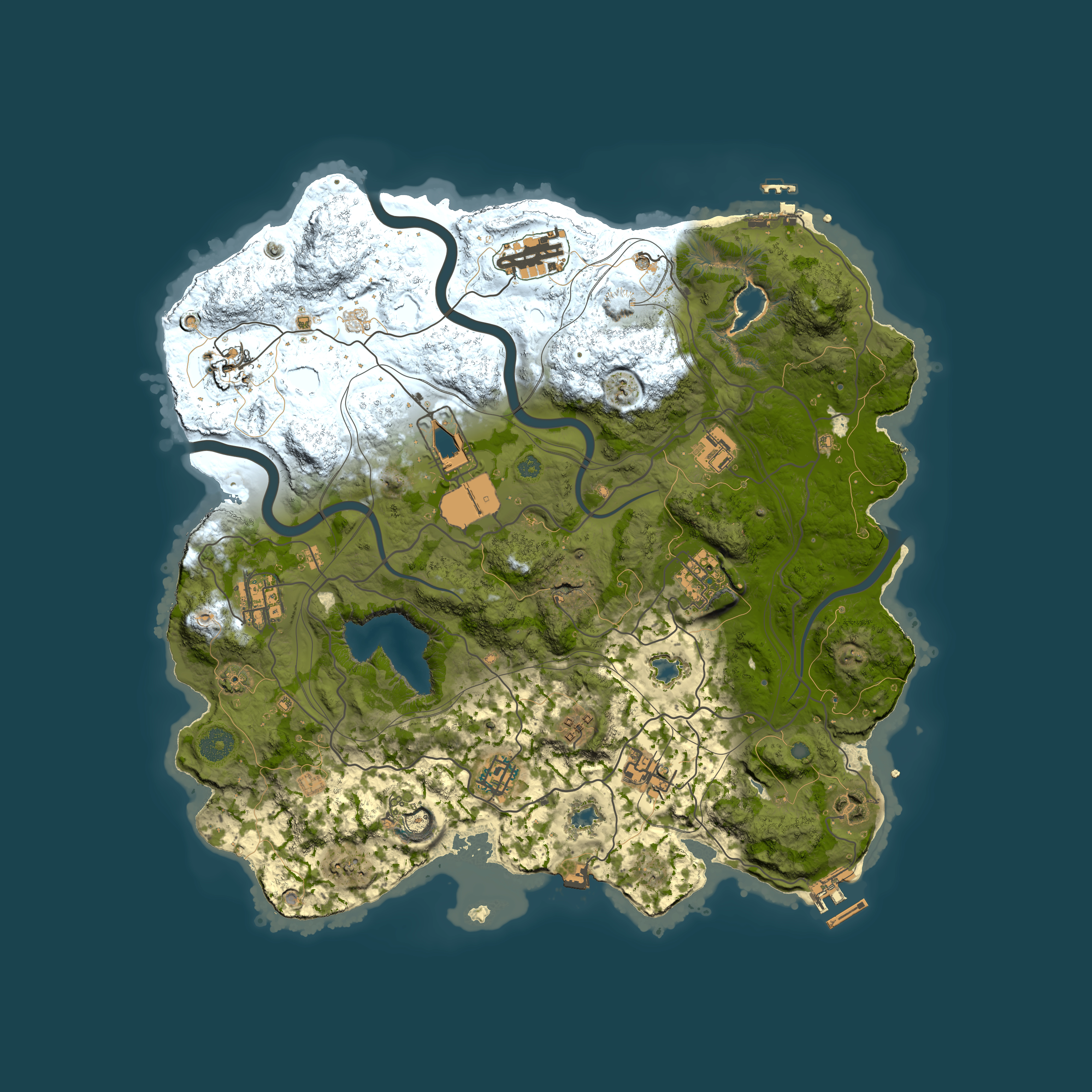 Full top-down render of Rust map seed 1598790969, 3750x3750m