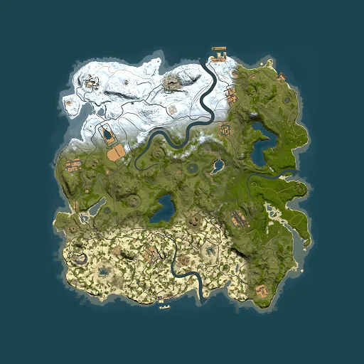 Rust map seed 707486781, 4000x4000m top-down preview