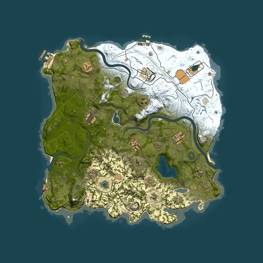 Rust map seed 31425158, 3750x3750m top-down preview
