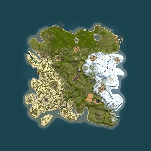 Rust map seed 1337, 3500x3500m top-down preview