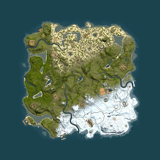 Rust map seed 260241284, 4500x4500m top-down preview