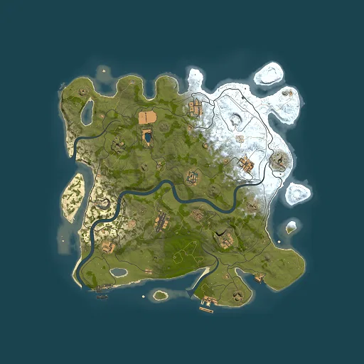 Rust map seed 1337, 4000x4000m top-down preview