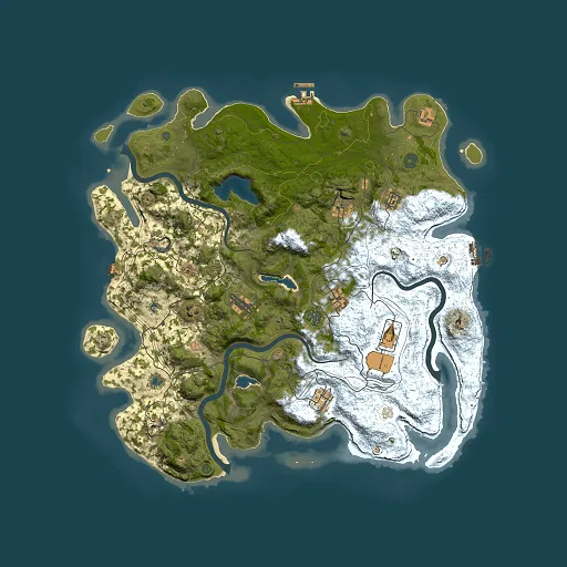 Rust map seed 1849158157, 4500x4500m top-down preview