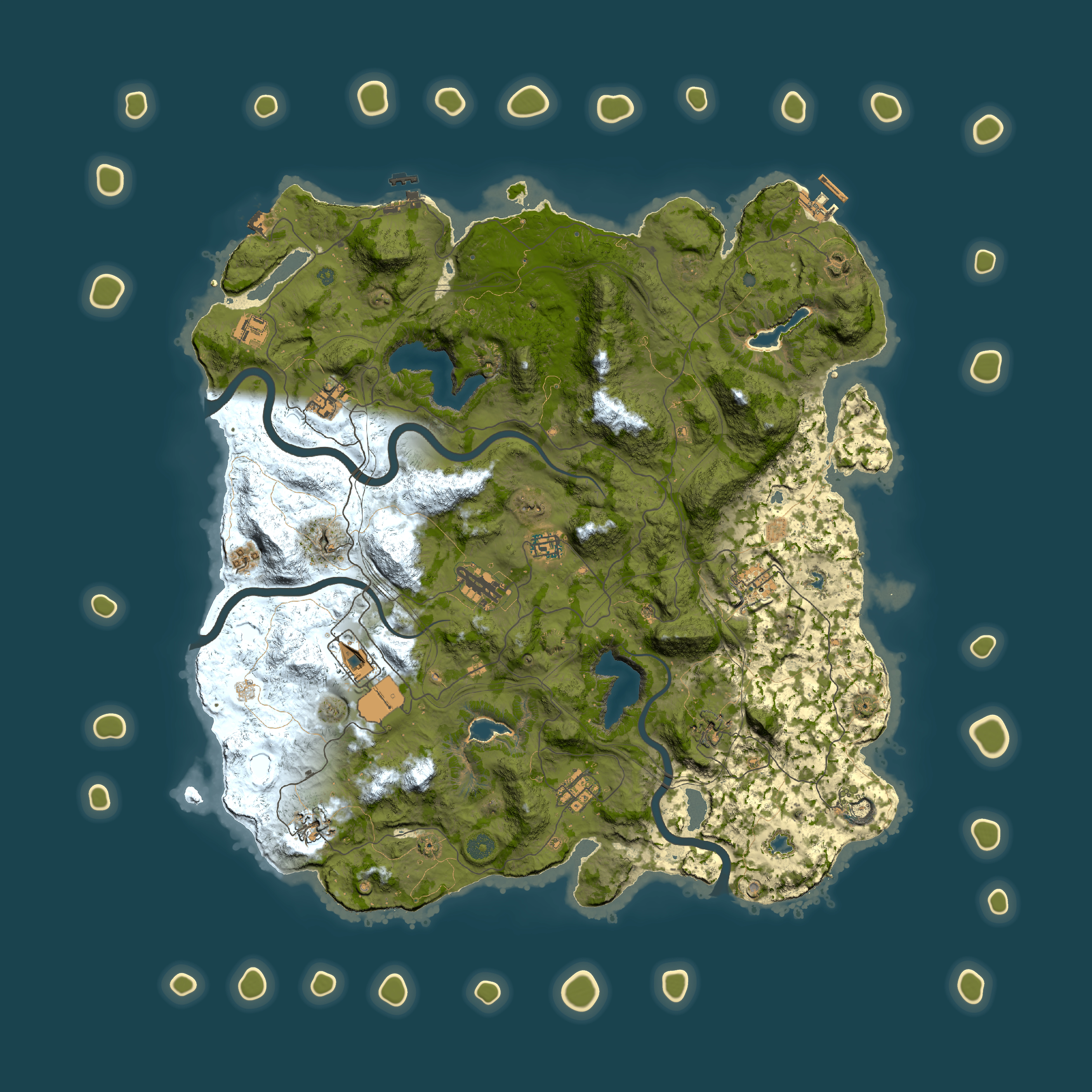 Full top-down render of Rust map seed 1337, 5500x5500m