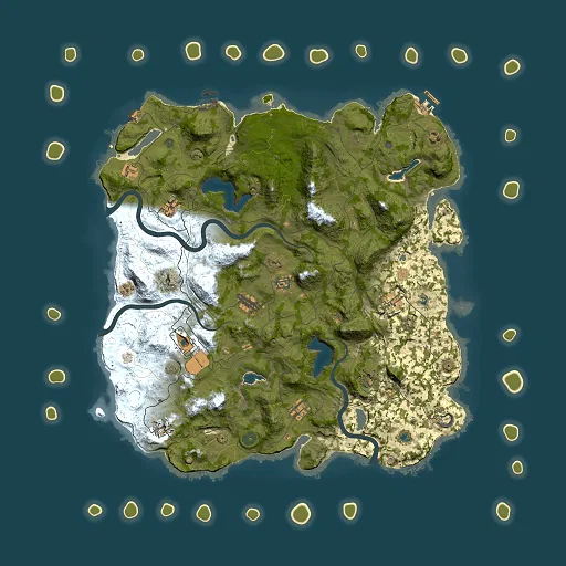 Rust map seed 1337, 5500x5500m top-down preview