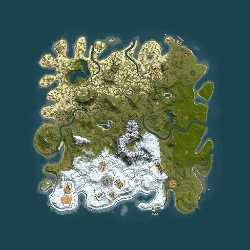 Rust map seed 1531557549, 5000x5000m top-down preview
