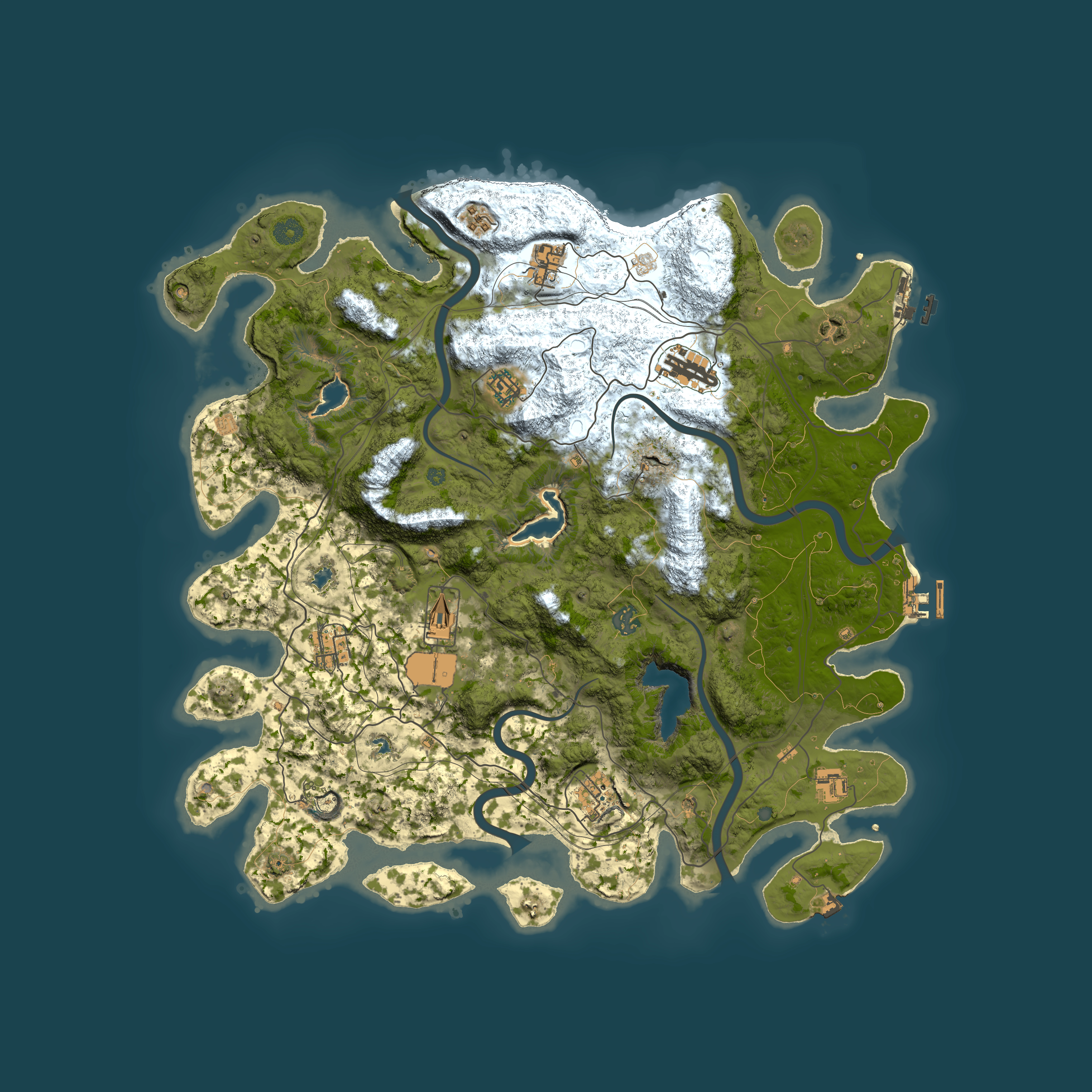 Full top-down render of Rust map seed 872935069, 4500x4500m