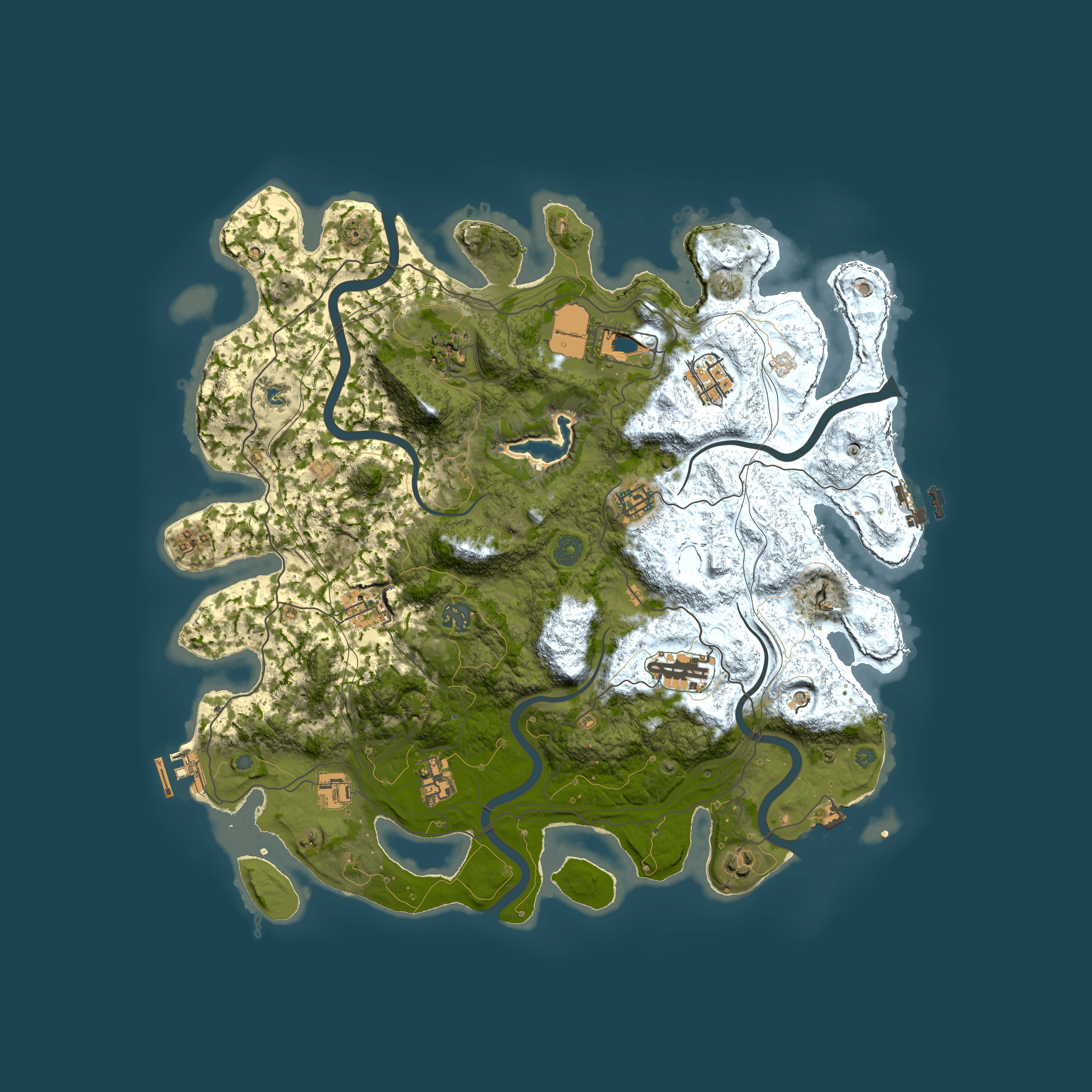 Full top-down render of Rust map seed 1912911327, 4250x4250m