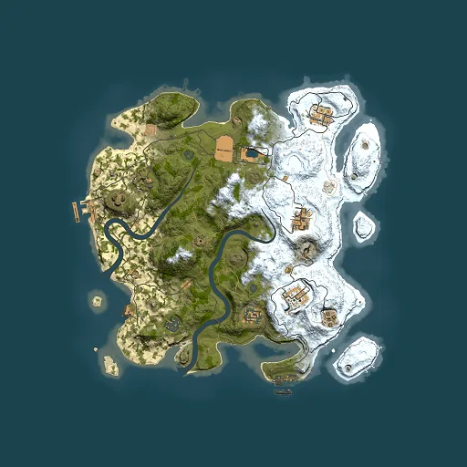 Rust map seed 129491986, 3500x3500m top-down preview