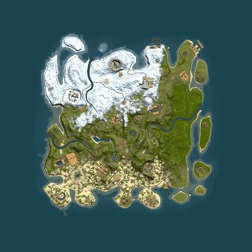 Rust map seed 145803896, 4000x4000m top-down preview
