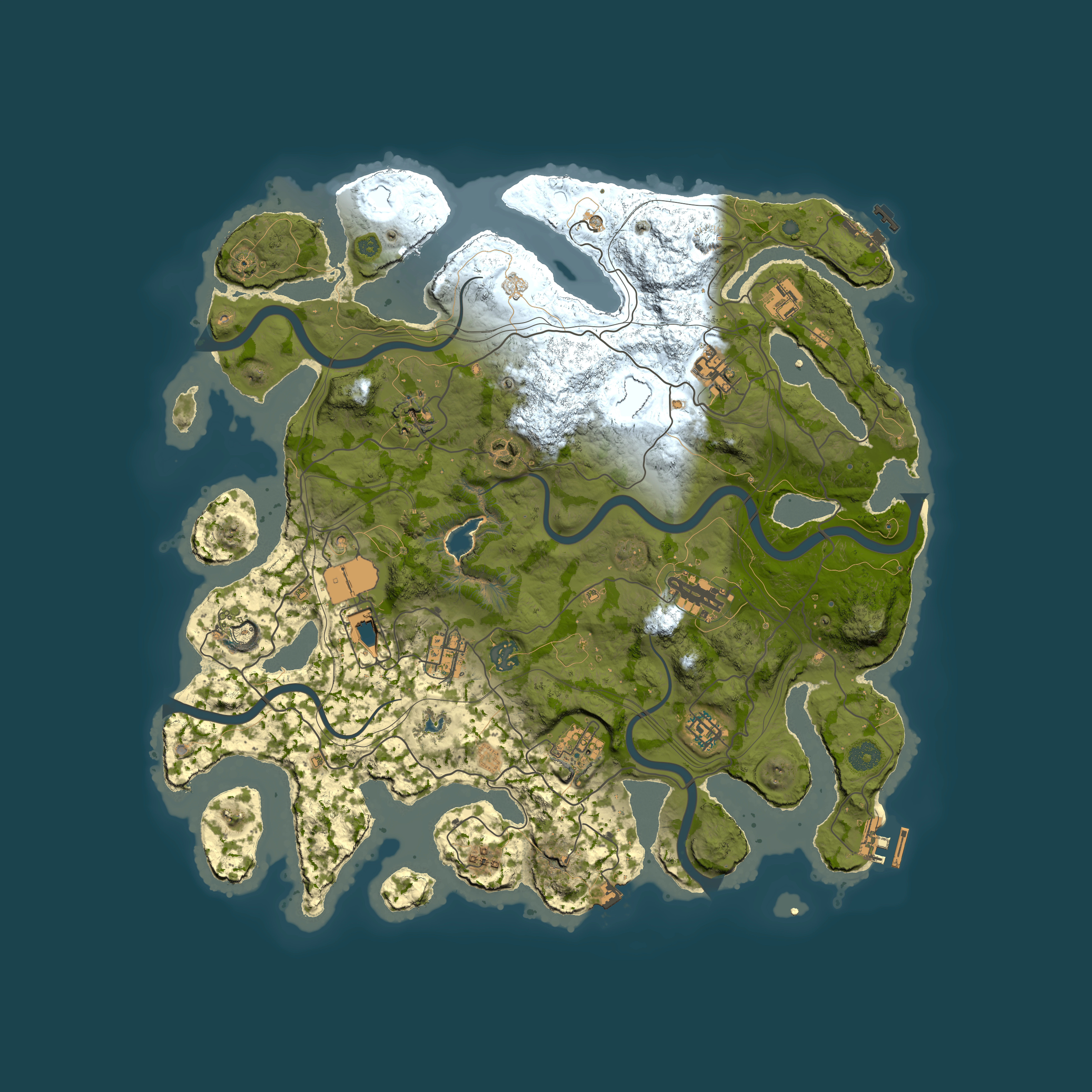 Full top-down render of Rust map seed 1511602695, 4200x4200m