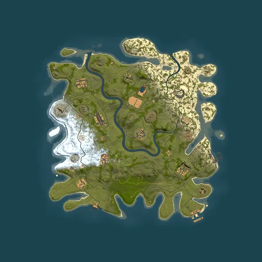 Rust map seed 1337, 4000x4000m top-down preview