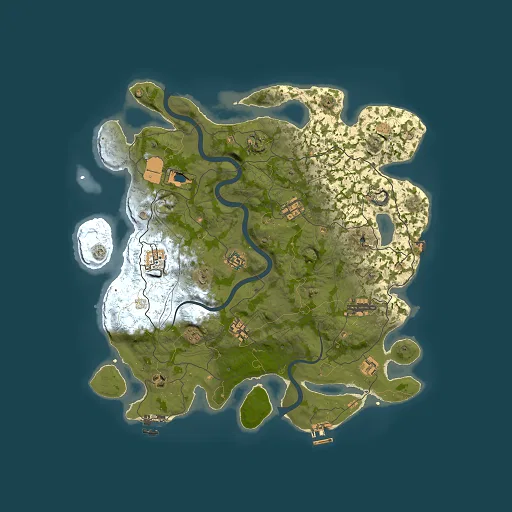 Rust map seed 1112022, 4000x4000m top-down preview