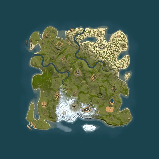 Rust map seed 1337, 4000x4000m top-down preview