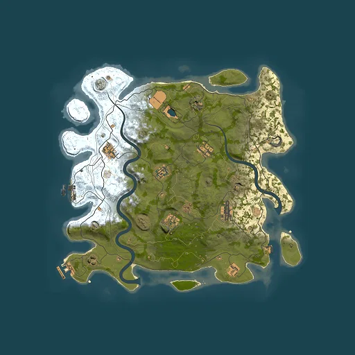 Rust map seed 1337, 4000x4000m top-down preview