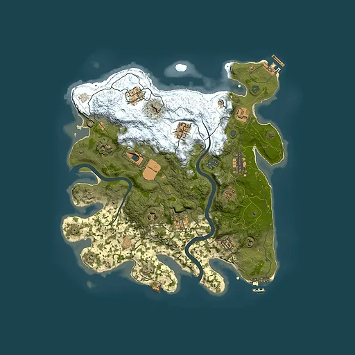 Rust map seed 543763621, 3500x3500m top-down preview