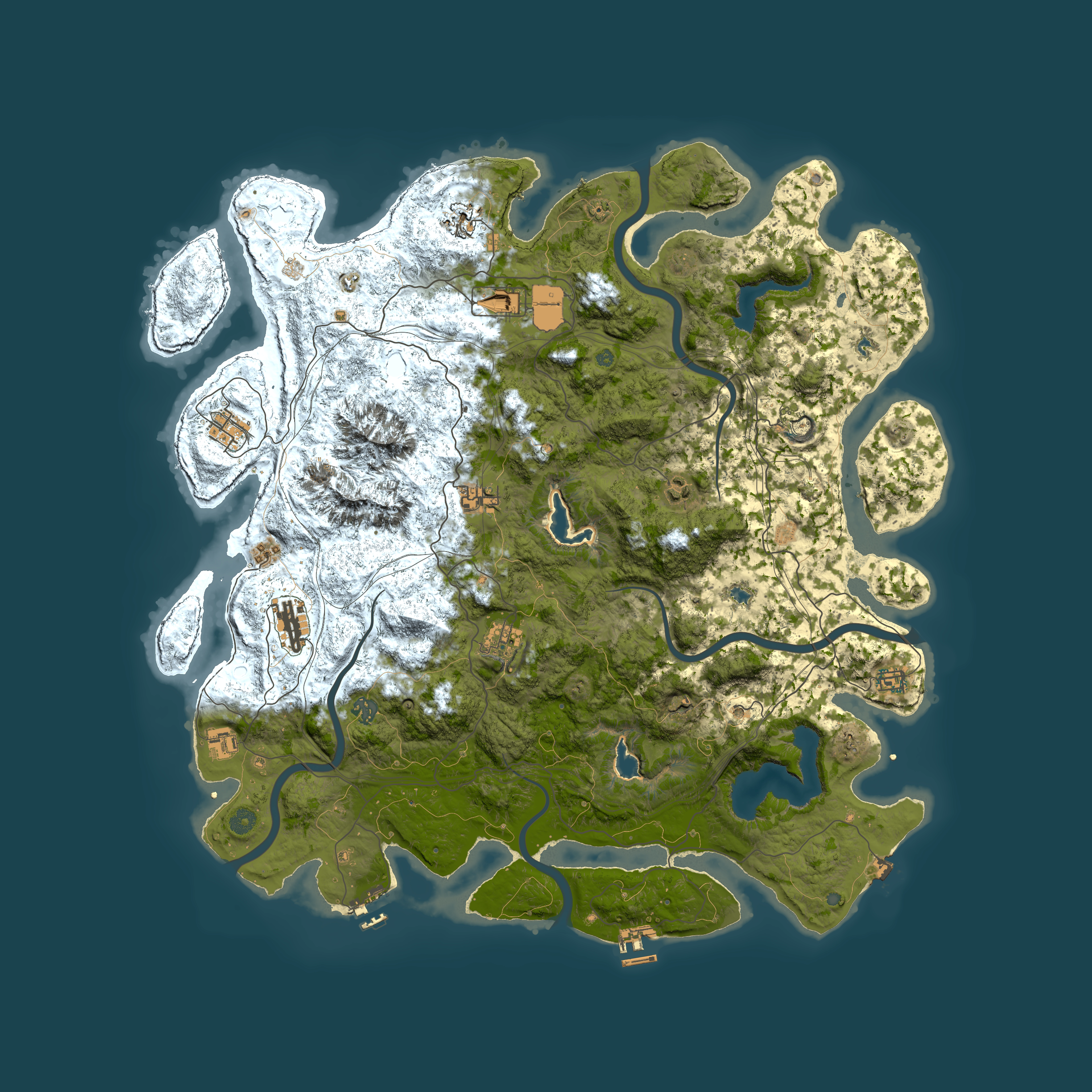 Full top-down render of Rust map seed 634798309, 5000x5000m