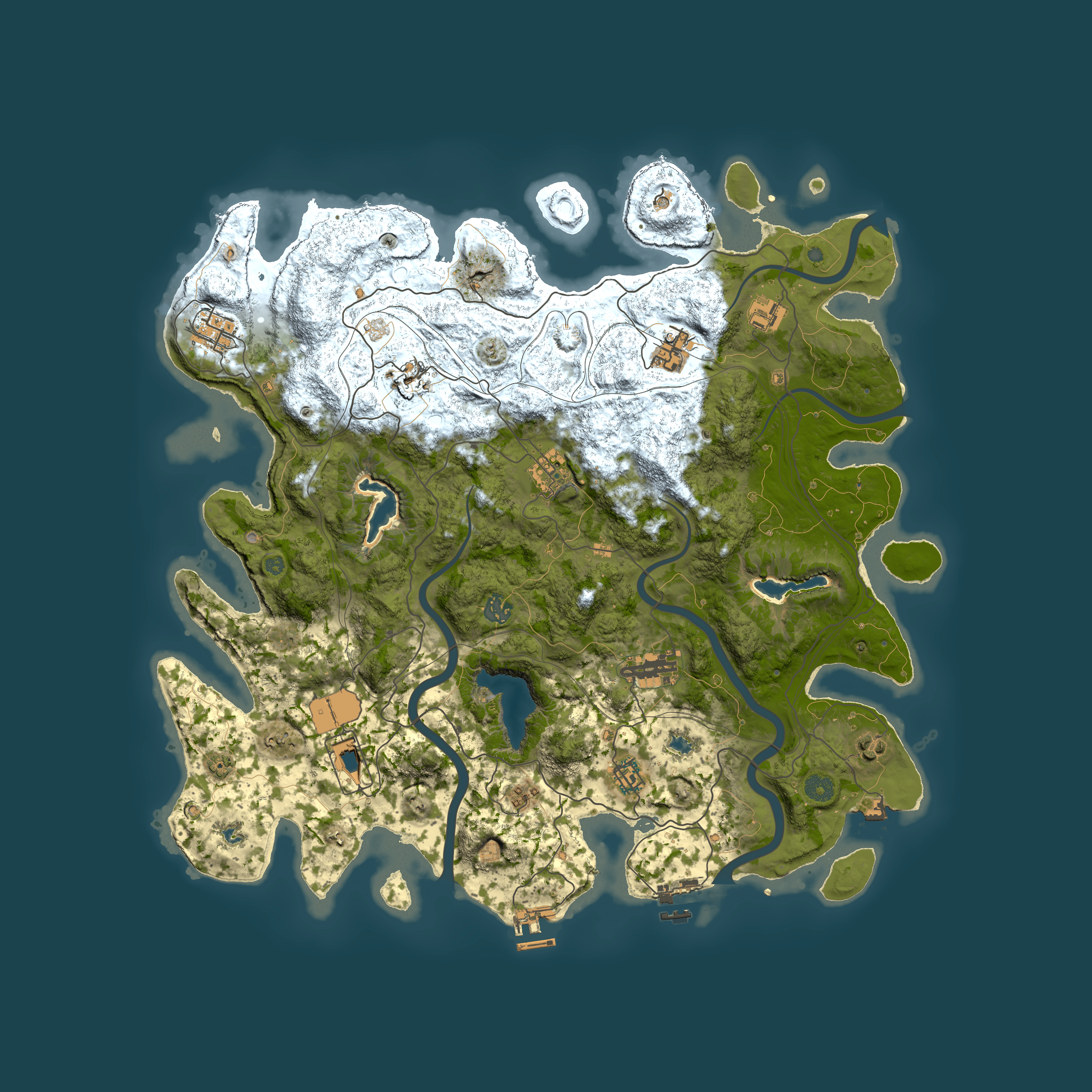 Full top-down render of Rust map seed 1687268626, 4500x4500m
