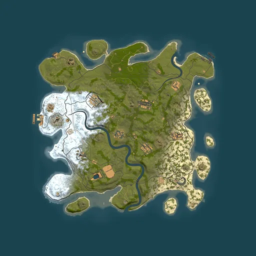 Rust map seed 1337, 4000x4000m top-down preview