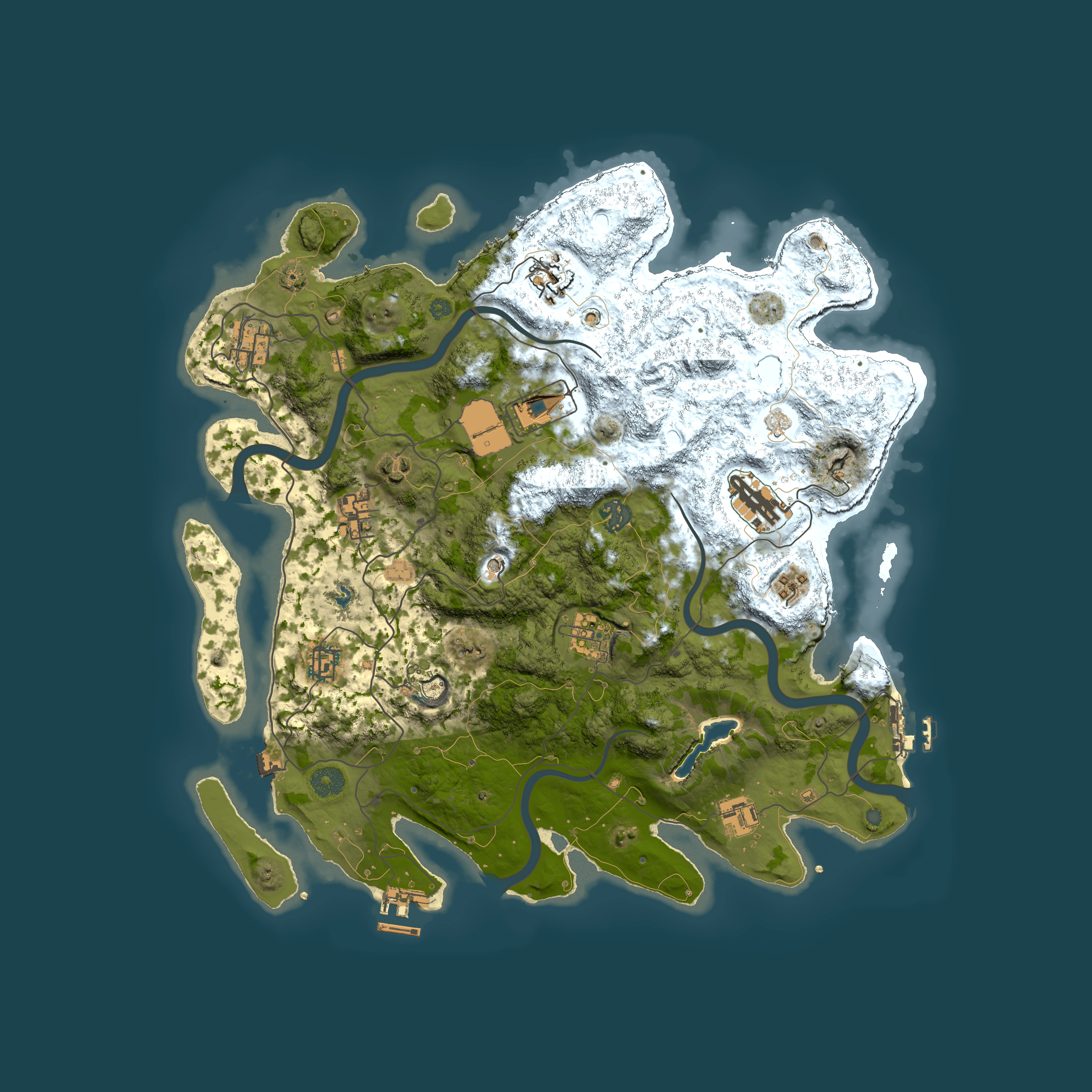 Full top-down render of Rust map seed 2113926189, 4000x4000m