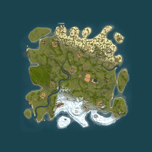 Rust map seed 1337, 4000x4000m top-down preview
