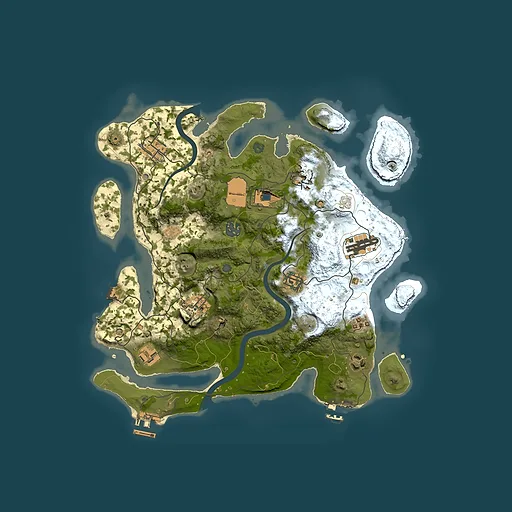Rust map seed 1982728880, 3500x3500m top-down preview