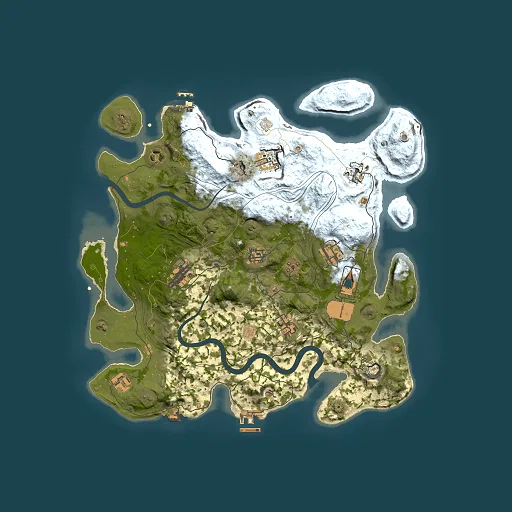Rust map seed 1337, 3850x3850m top-down preview