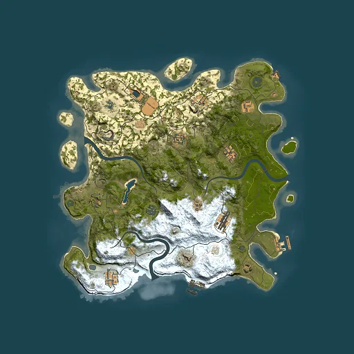 Rust map seed 1350672195, 4000x4000m top-down preview