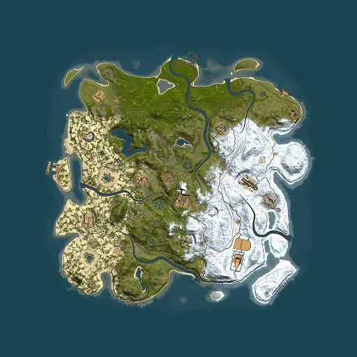 Rust map seed 807405672, 4500x4500m top-down preview