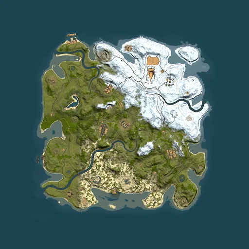 Rust map seed 30310, 4200x4200m top-down preview
