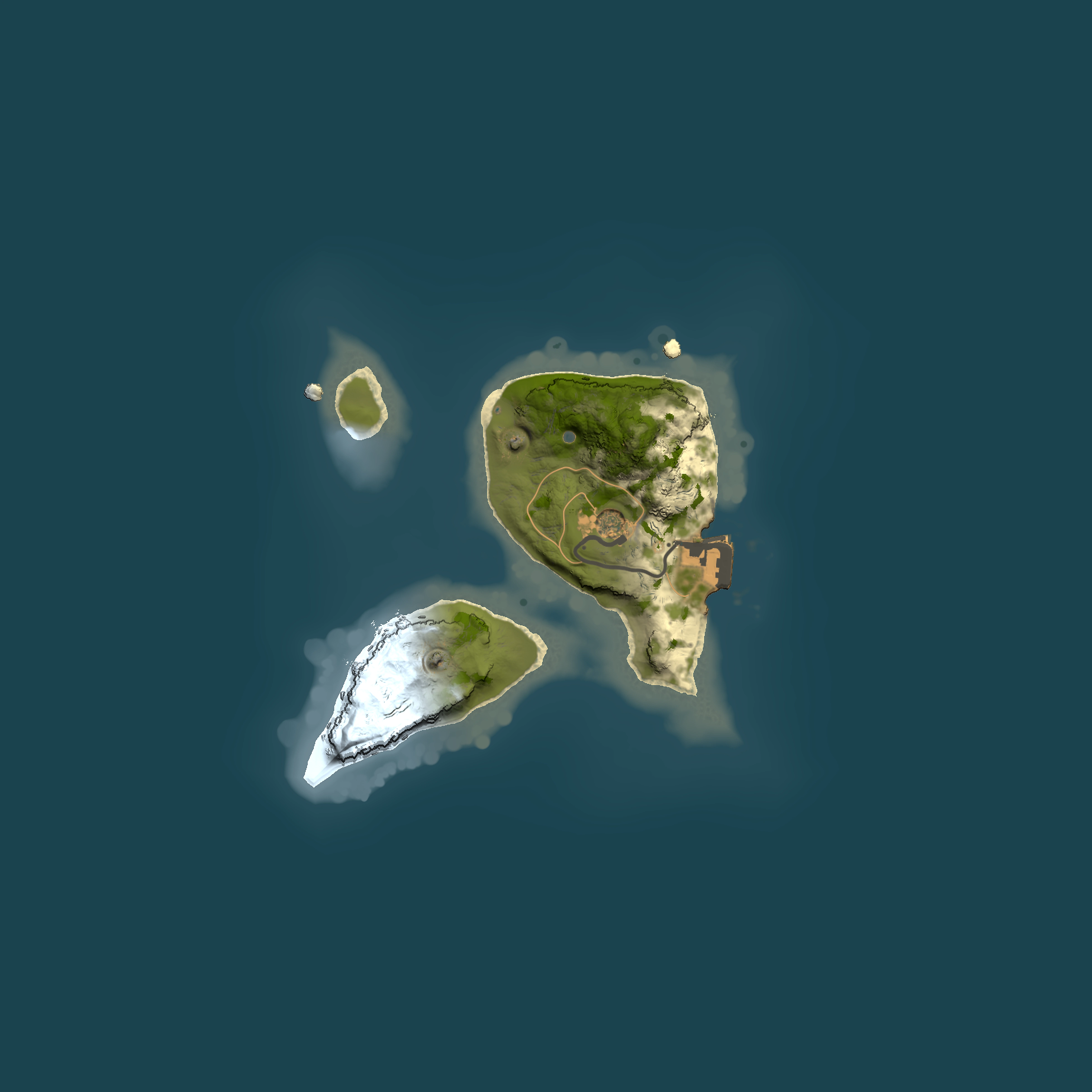 Full top-down render of Rust map seed 1483648803, 1500x1500m