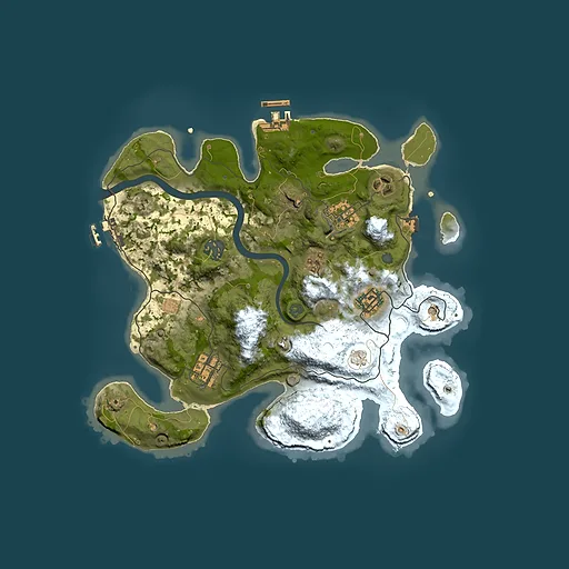Rust map seed 1495288676, 3000x3000m top-down preview