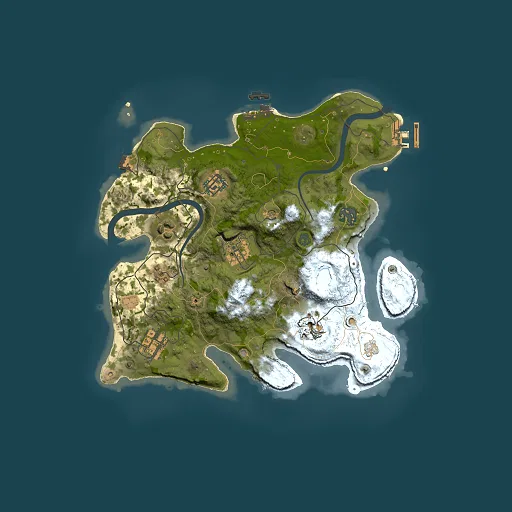 Rust map seed 1877928811, 3000x3000m top-down preview