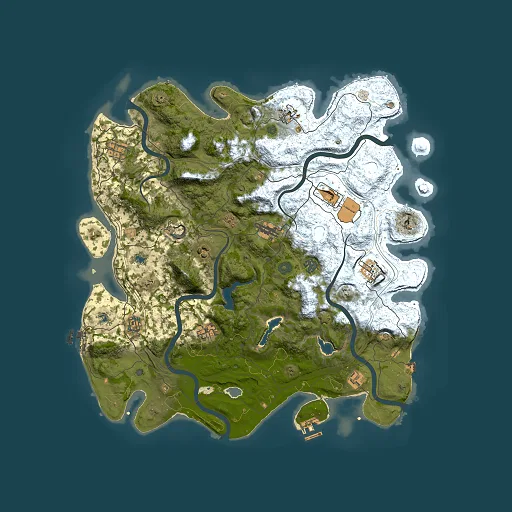 Rust map seed 501768435, 4500x4500m top-down preview