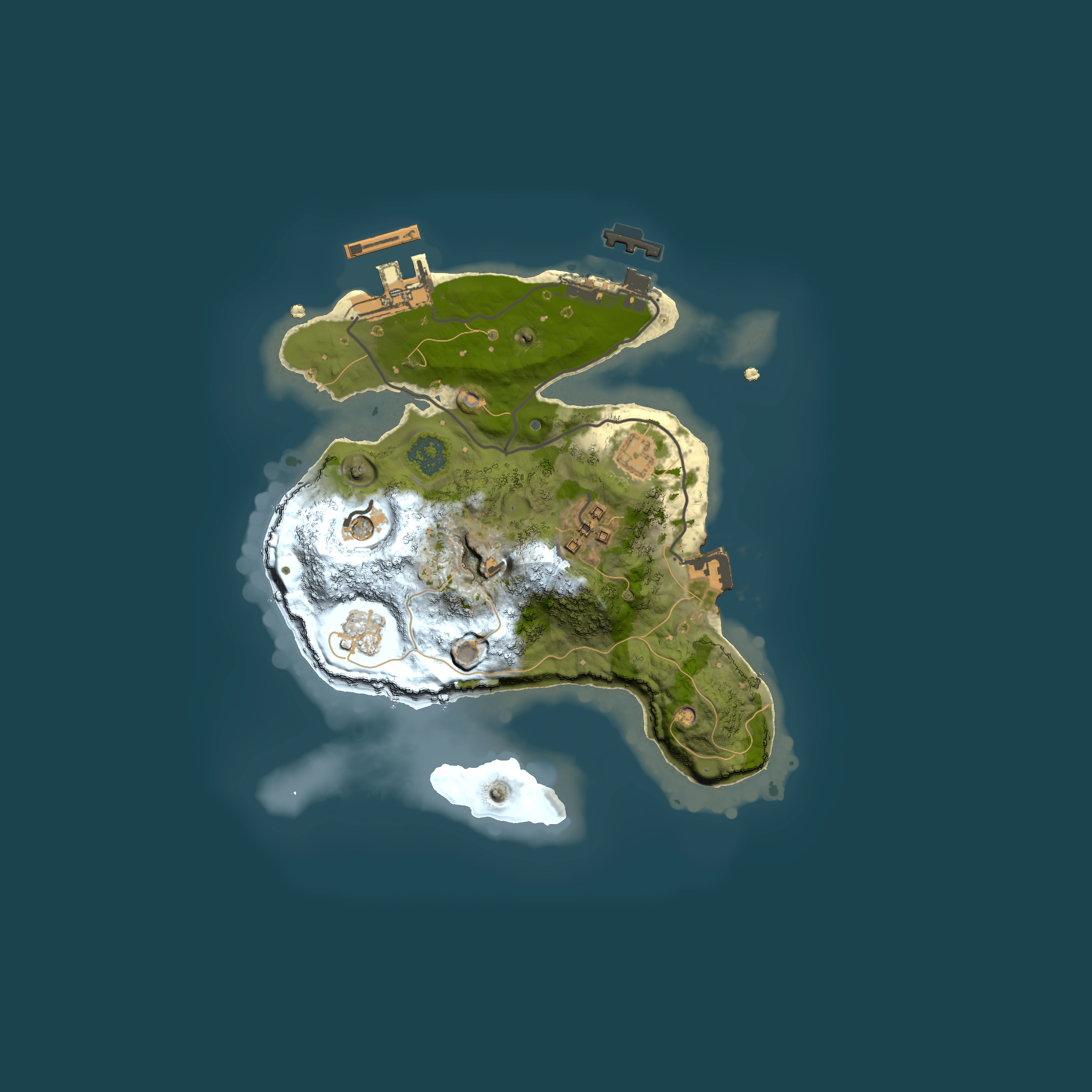 Full top-down render of Rust map seed 876189087, 2000x2000m