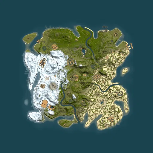Rust map seed 193638832, 4000x4000m top-down preview