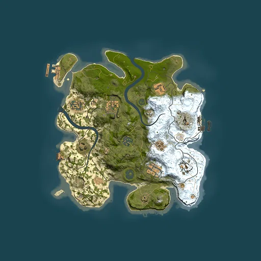 Rust map seed 2033550801, 3000x3000m top-down preview