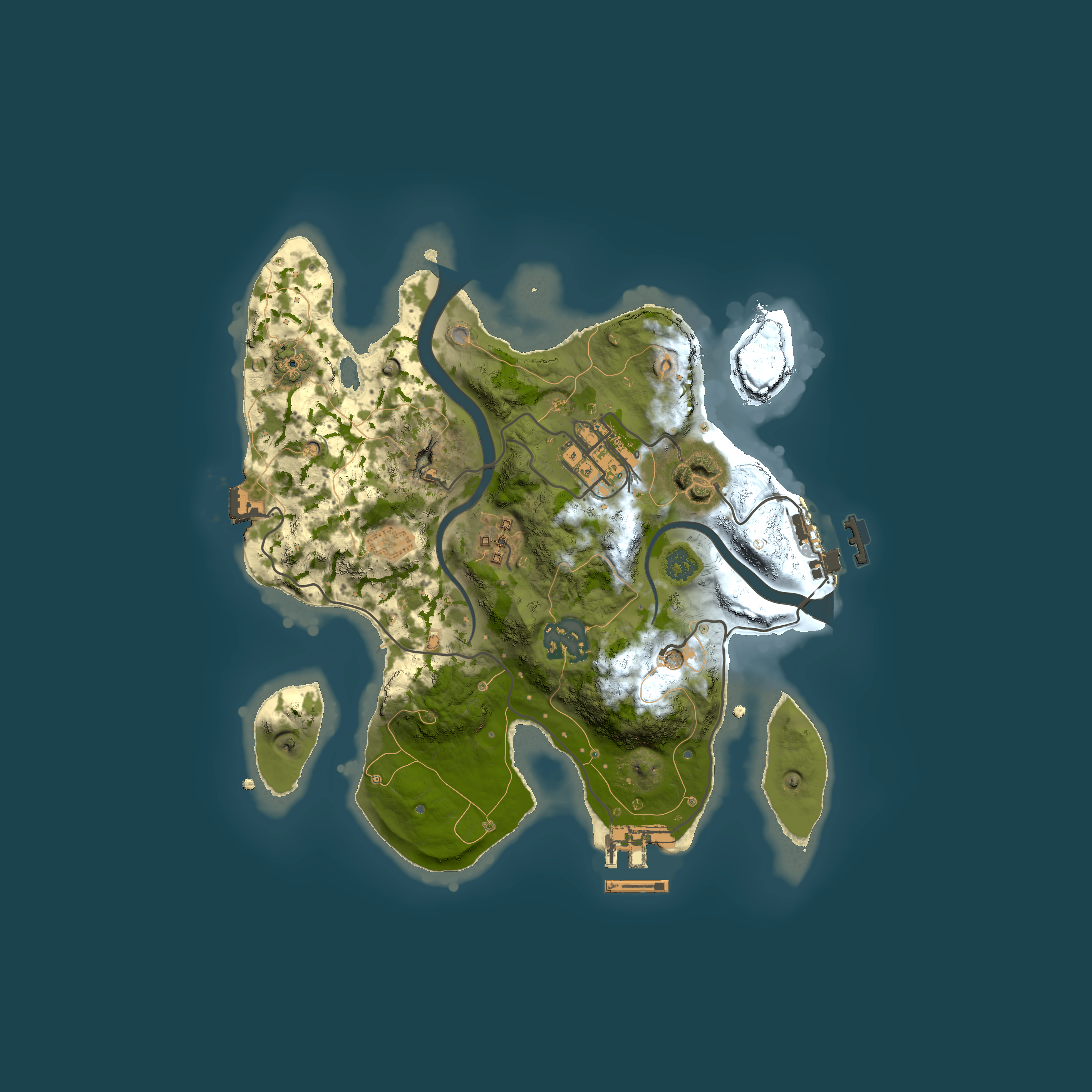 Full top-down render of Rust map seed 780670058, 2500x2500m
