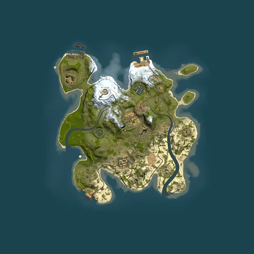 Rust map seed 1558821615, 2500x2500m top-down preview
