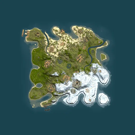 Rust map seed 405343851, 3000x3000m top-down preview