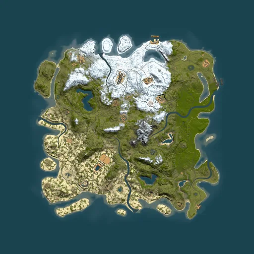 Rust map seed 1690071685, 5000x5000m top-down preview