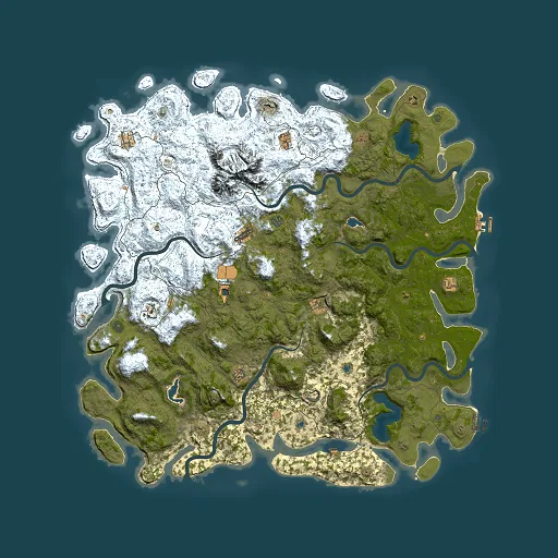 Rust map seed 250912431, 6000x6000m top-down preview