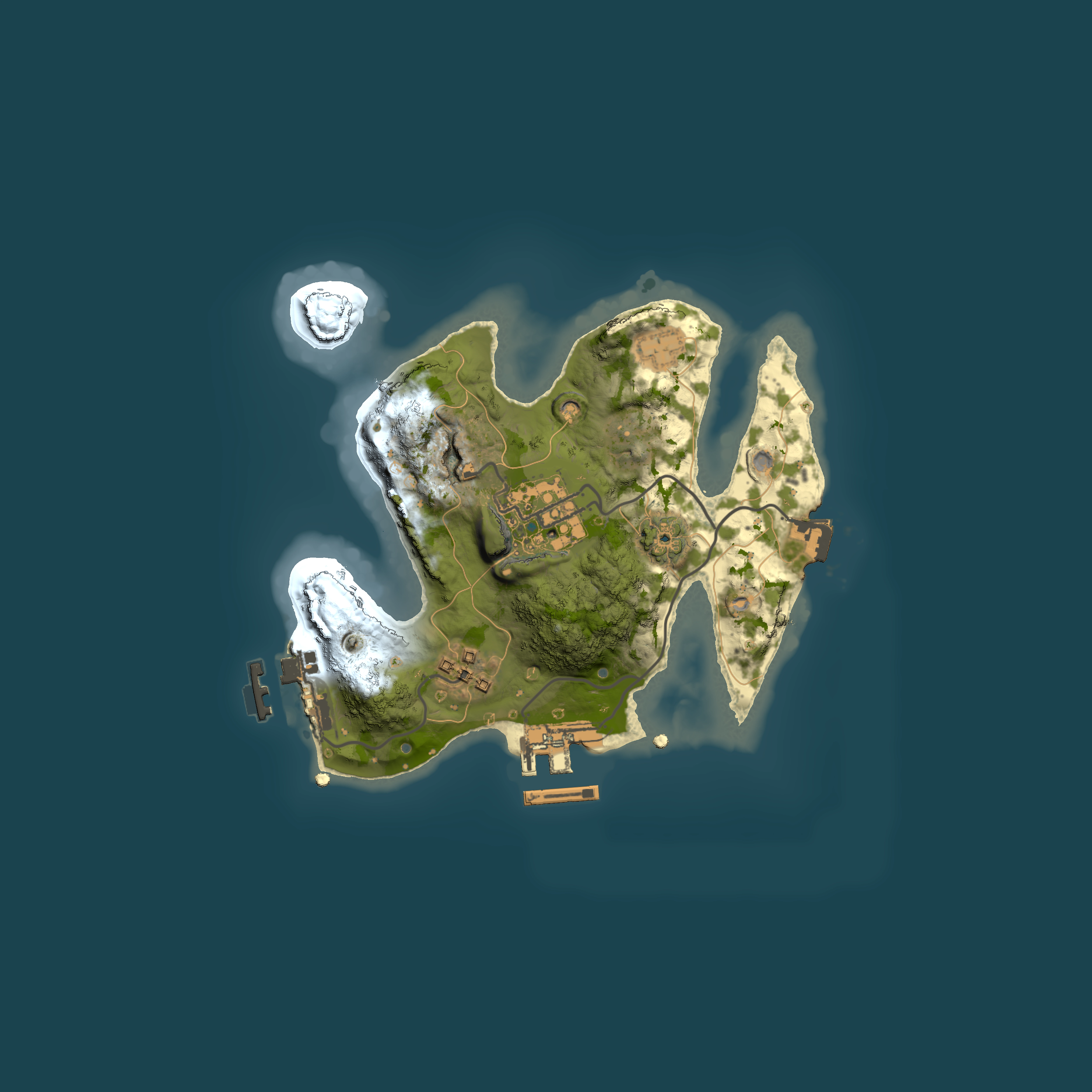 Full top-down render of Rust map seed 1901455008, 2000x2000m